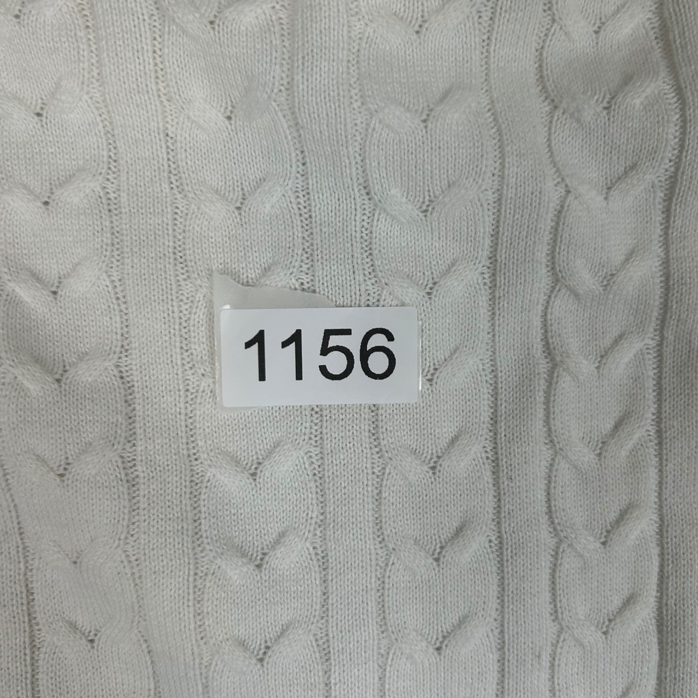 Tommy Hilfiger Sweater Womens Size M White Cable Knit Boat Neck Billie J1XS0477 - Picture 8 of 8